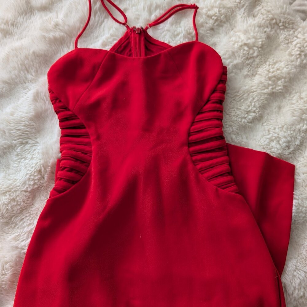 Halston Heritage Red Cutout Dress – Size 2